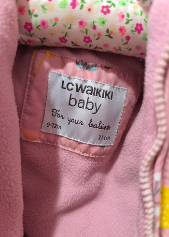 Kız Bebek Pembe Desenli Kürklü Tulumu - Görsel 3