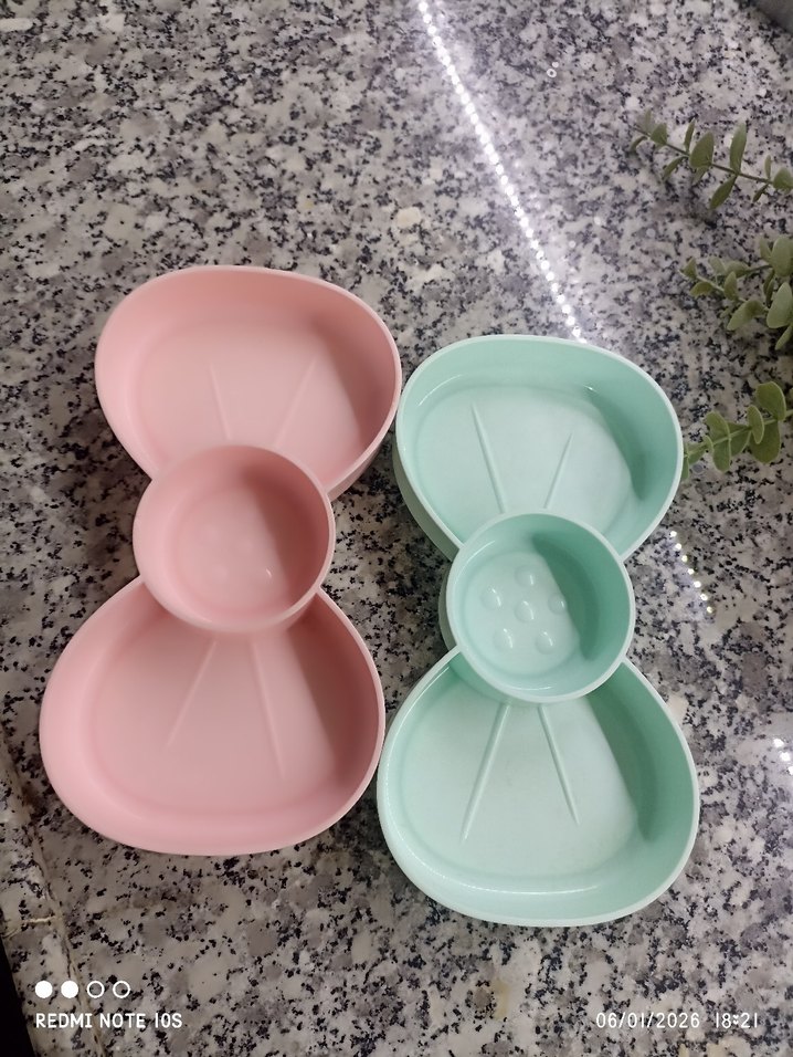 Pastel Renkli Çok Bölmeli Tabak Seti - Görsel 2