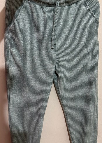 Gri Uzun Kollu Örgü Kadın Keten Kazak - Görsel 2