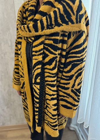 Nocturne Zebra Uzun Hırka - Görsel 7