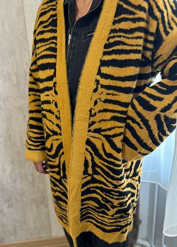 Nocturne Zebra Uzun Hırka - Görsel 5