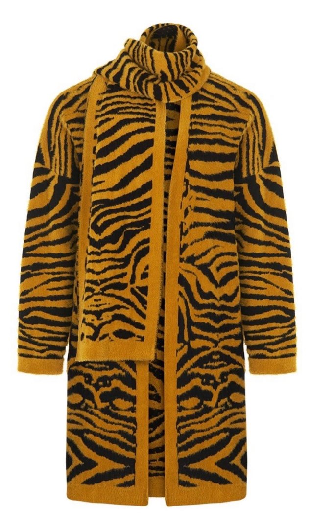 Nocturne Zebra Uzun Hırka - Görsel 2