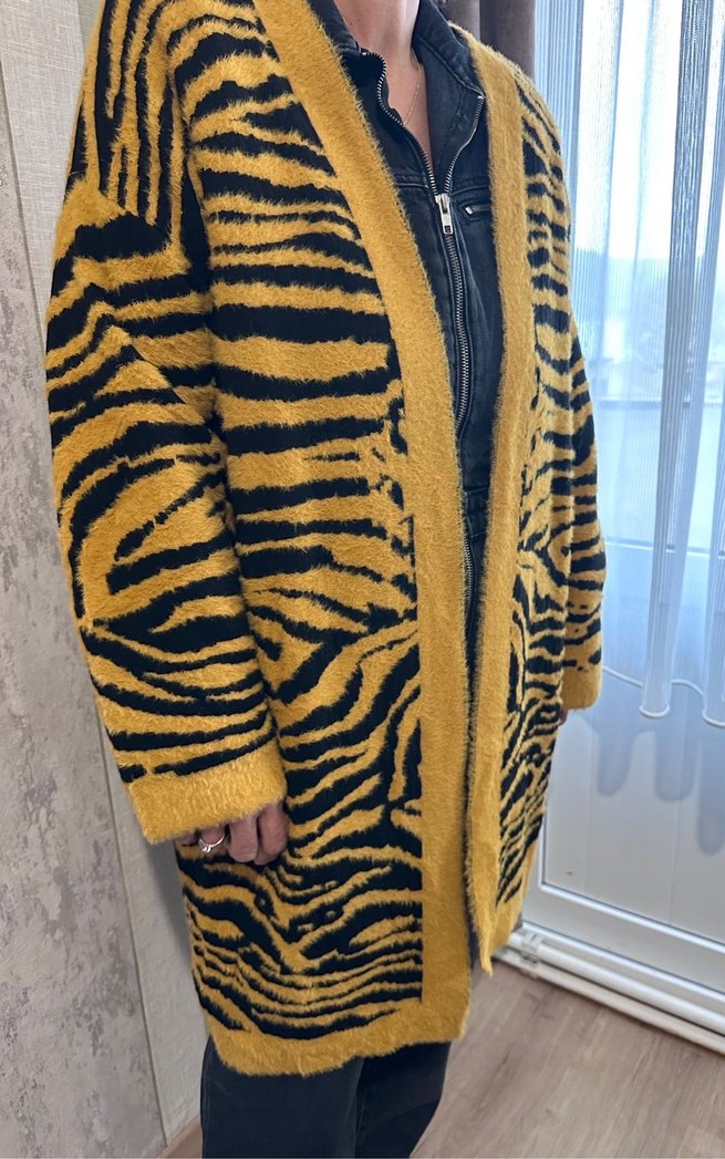 Nocturne Zebra Uzun Hırka - Görsel 3