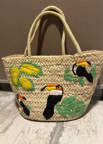 Koton Hasır çanta plaj - Görsel 5