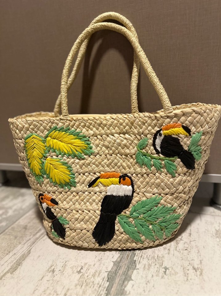 Koton Hasır çanta plaj - Görsel 5