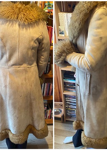 Vintage Gercek Kuzu Postu Kaban - Görsel 7