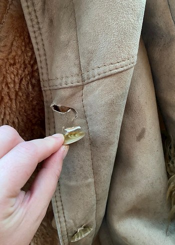 Vintage Gercek Kuzu Postu Kaban - Görsel 6