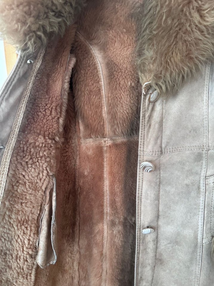 Vintage Gercek Kuzu Postu Kaban - Görsel 2