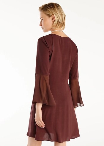 Yargıcı Bordo Elbise - Görsel 2