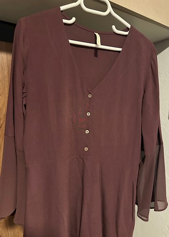 Yargıcı Bordo Elbise - Görsel 3