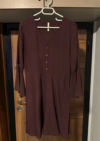 Yargıcı Bordo Elbise - Görsel 6