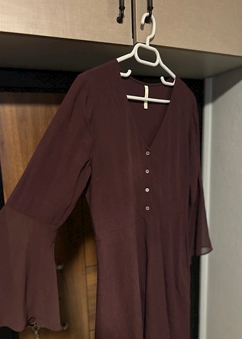 Yargıcı Bordo Elbise - Görsel 5