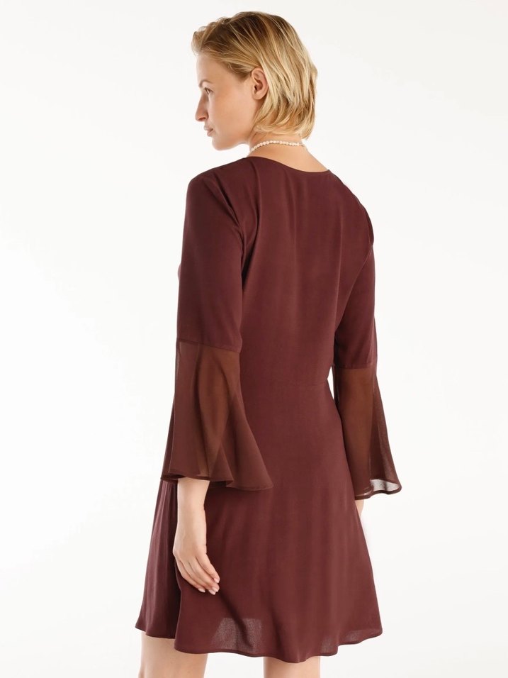 Yargıcı Bordo Elbise - Görsel 2