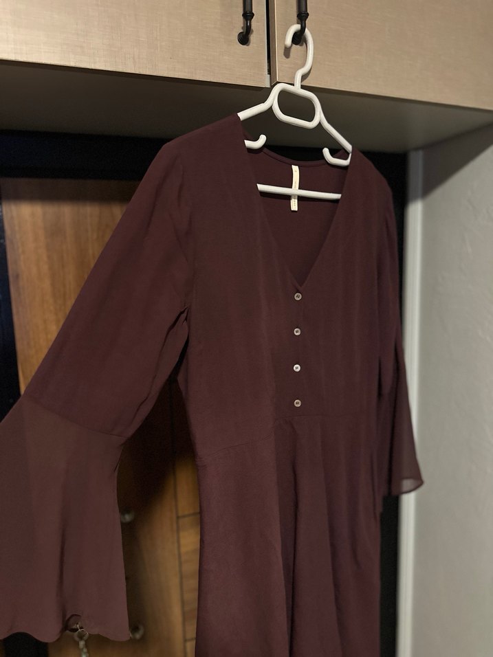 Yargıcı Bordo Elbise - Görsel 5