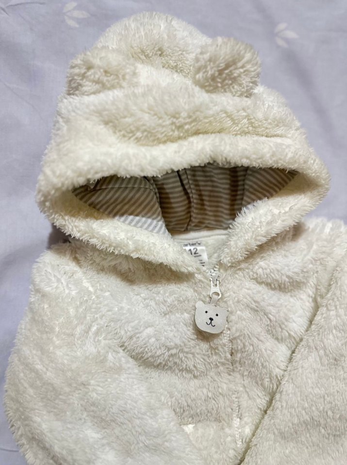Carters Kapüşonlu Polar Bebek Kürk - Görsel 5