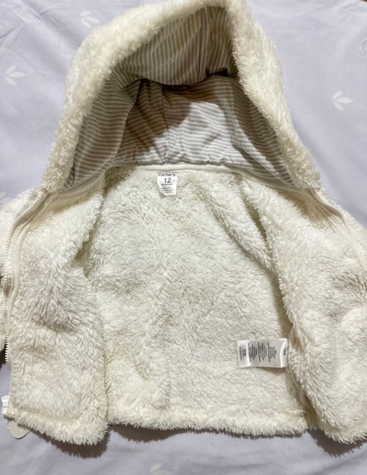 Carters Kapüşonlu Polar Bebek Kürk - Görsel 3