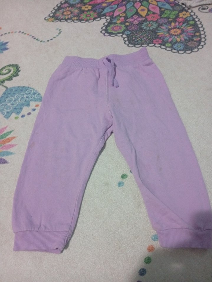 Kız Çocuk Gri Rahat Kesim Eşofman Altı - Görsel 2