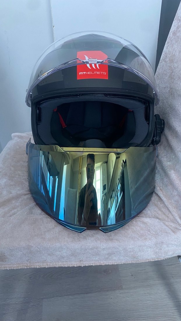 MTHELMETS Şeffaf Vizörlü Siyah Motosiklet Kaskı - Görsel 3