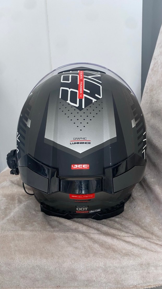 MTHELMETS Şeffaf Vizörlü Siyah Motosiklet Kaskı - Görsel 5