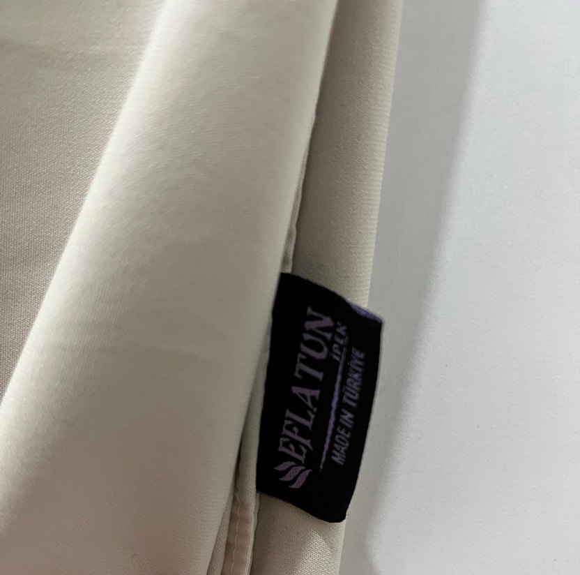 Beyaz Drape Kadın Şal - Görsel 2