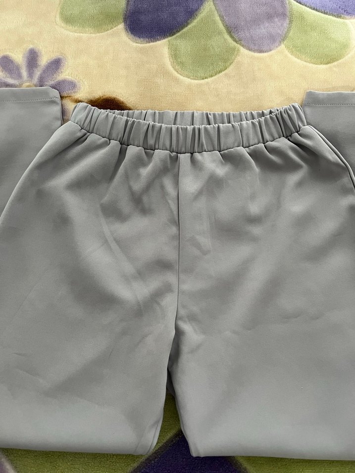 Gri Kadın Rahat Kesim Kumaş Pantolon - Görsel 2