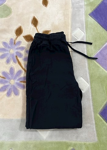 Siyah Rahat Kesim Kadın Kumaş Pantolon - Görsel 2