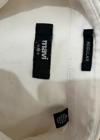 Düğmeli Beyaz Kadın Keten Gömlek - Görsel 2