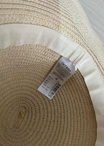 Bej Kadın Pliseli Bohem Şapka - Görsel 2