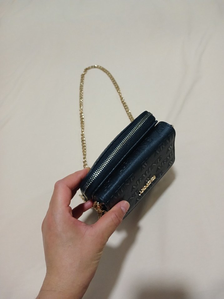 Zincir Detaylı Siyah Deri Kadın Çapraz Çanta - Görsel 3