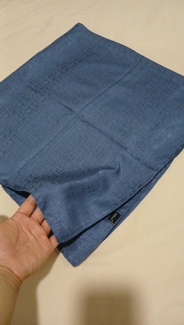 Lacivert Keten Kadın Şal - Görsel 3