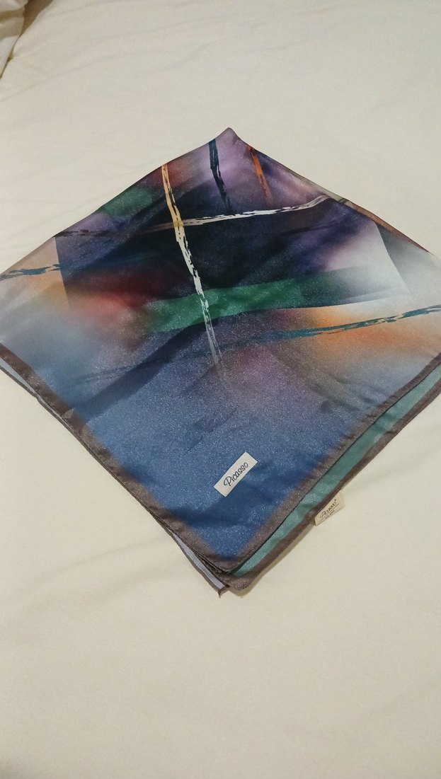 Şeffaf Çok Renkli Kadın eşarp - Görsel 4