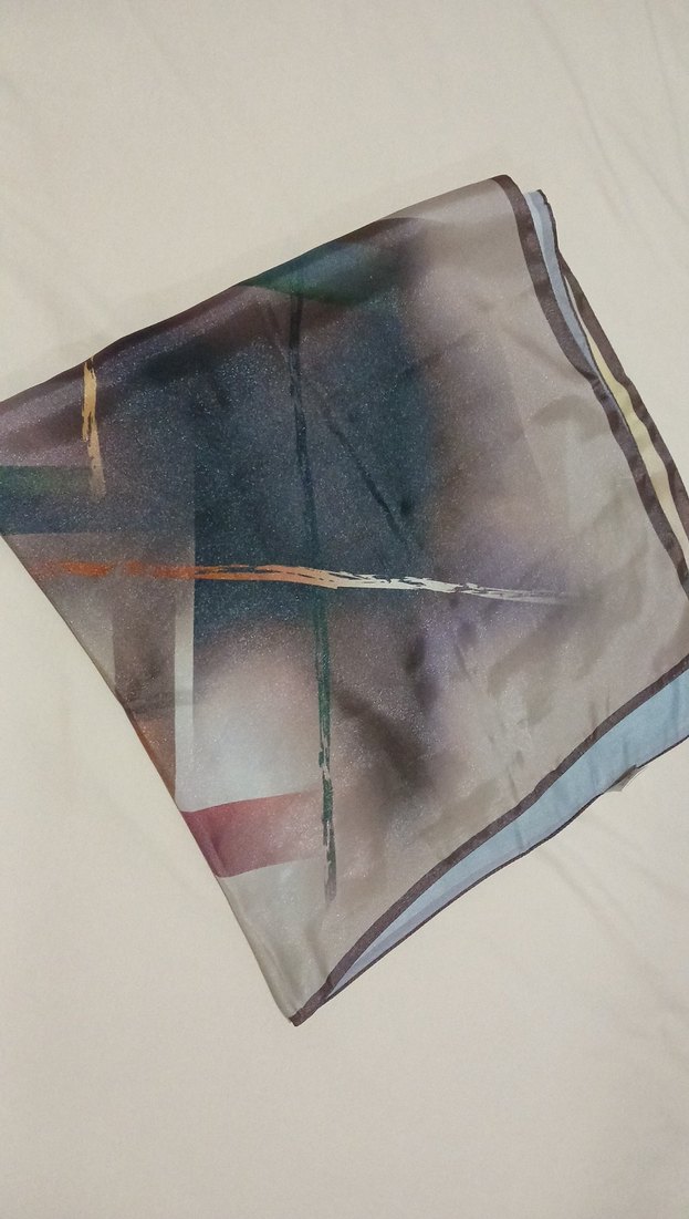 Şeffaf Çok Renkli Kadın eşarp - Görsel 3