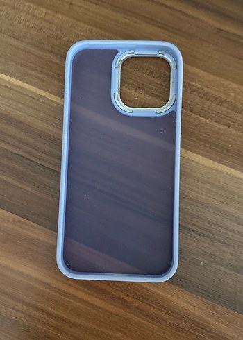 Lila Kenarlı Şeffaf İphone Telefon Kılıfı - Görsel 2