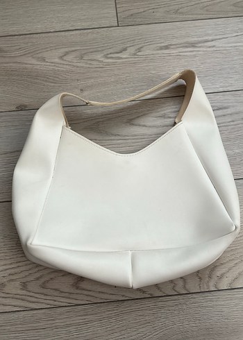 Beyaz Deri Minimalist Kadın Çanta - Görsel 2