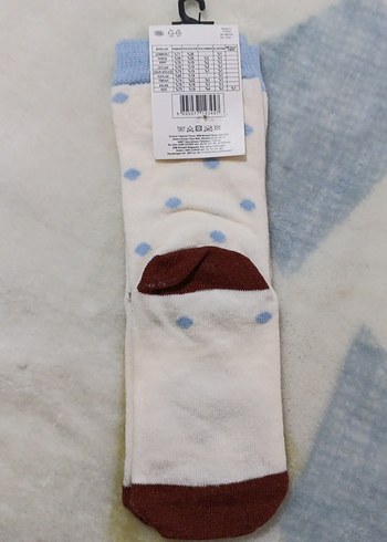 Bej Leopar Desenli Çorap - Görsel 2