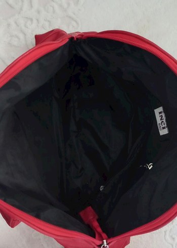 kırmızı deri çanta - Görsel 4