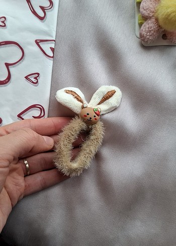 Nakışlı Kürklü Bebek Tavşan Tokası - Görsel 4