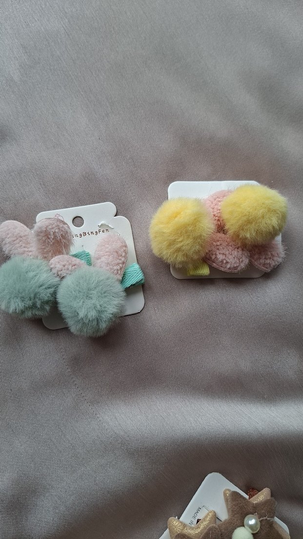 Nakışlı Kürklü Bebek Tavşan Tokası - Görsel 3