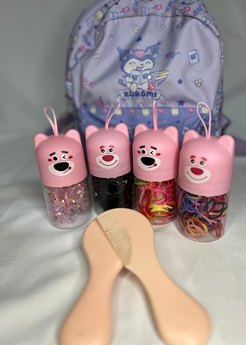 Pembe Elastik Leopar Desenli Çocuk Saç Aksesuarları - Görsel 2