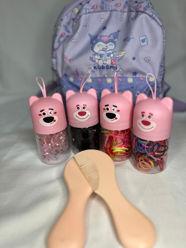 Pembe Elastik Leopar Desenli Çocuk Saç Aksesuarları - Görsel 2