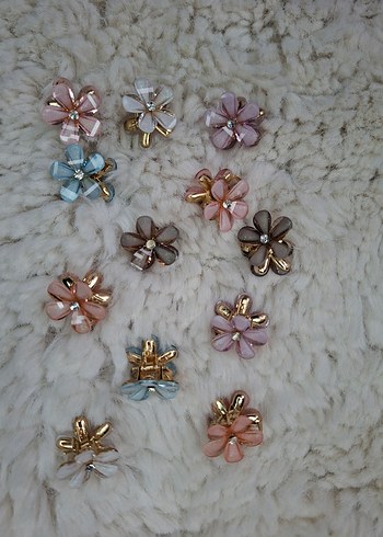 Boncuklu Pastel Renkli Kadın Çiçek Toka - Görsel 2