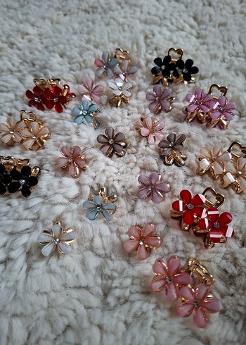 Boncuklu Pastel Renkli Kadın Çiçek Toka - Görsel 4