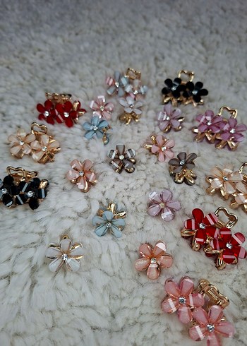 Boncuklu Pastel Renkli Kadın Çiçek Toka - Görsel 3