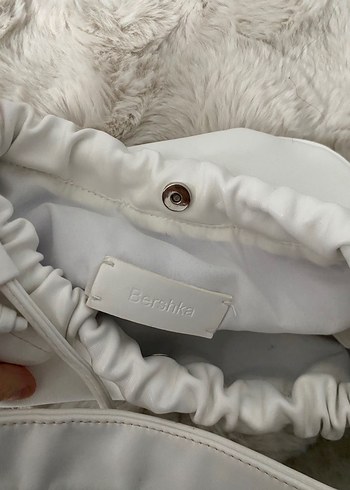 Beyaz Minimalist Deri Kadın Çanta - Görsel 3