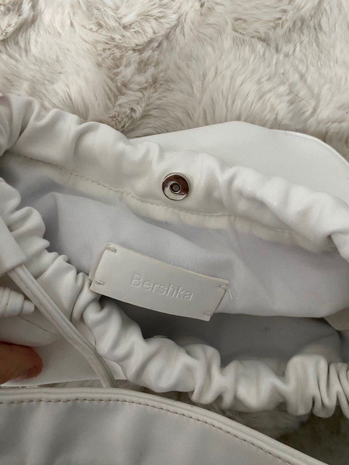 Beyaz Minimalist Deri Kadın Çanta - Görsel 3