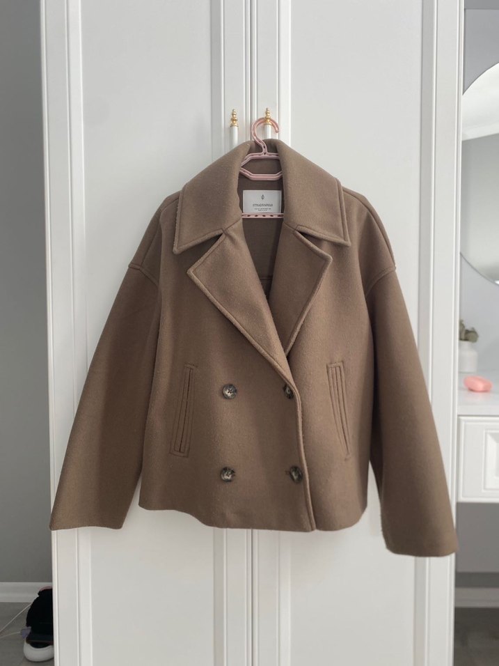 Bej Süet Midi Kadın Trençkot - Görsel 4