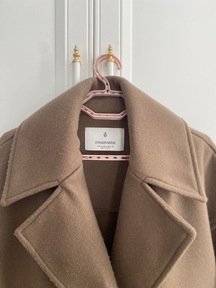 Bej Süet Midi Kadın Trençkot - Görsel 5