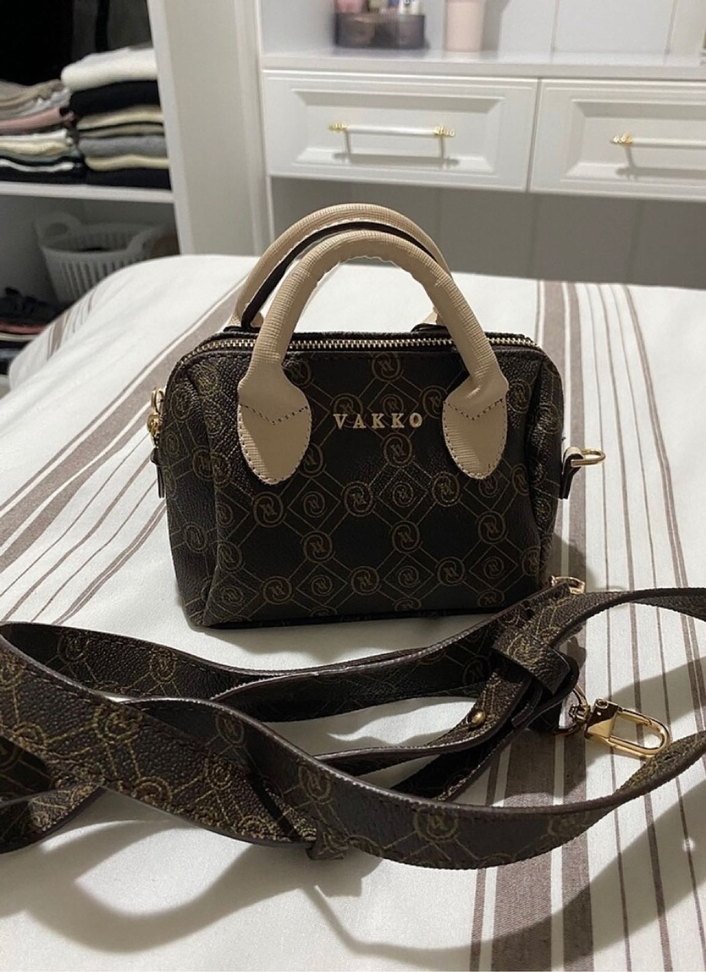Vakko Kahverengi Deri Kadın El Çantası - Görsel 2