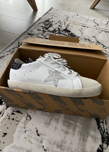 Beyaz Simli Stiletto Topuklu Kadın Spor Ayakkabı - Görsel 3