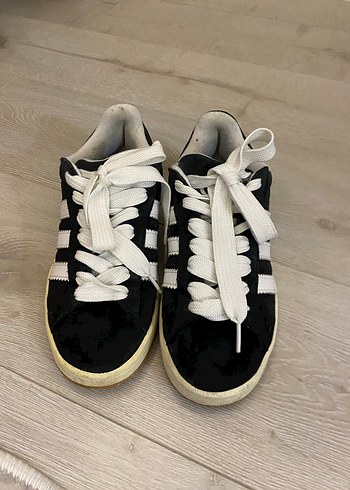 Siyah Kadın Süet Blok Topuklu Spor Ayakkabı - Görsel 3